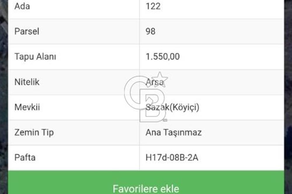 ÇANAKKALE LAPSEKİ BEYBAŞ KÖYÜ KÖY İÇİ İMARLI SATILIK ARSA