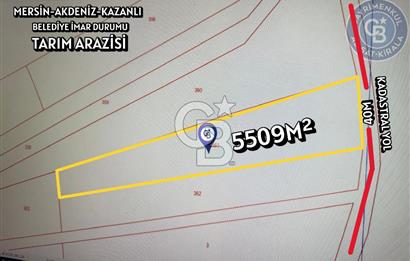 MERSİN- AKDENİZ-KAZANLI 5509M² SATILIK ARAZİ