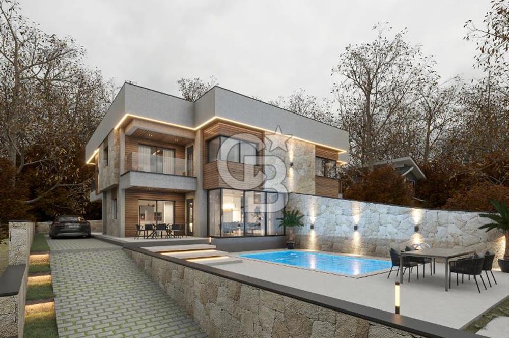 FOÇA KOZBEYLİ'DE 5+1 TRİPLEX LOFT HAVUZLU SATILIK MÜSTAKİL VİLLA
