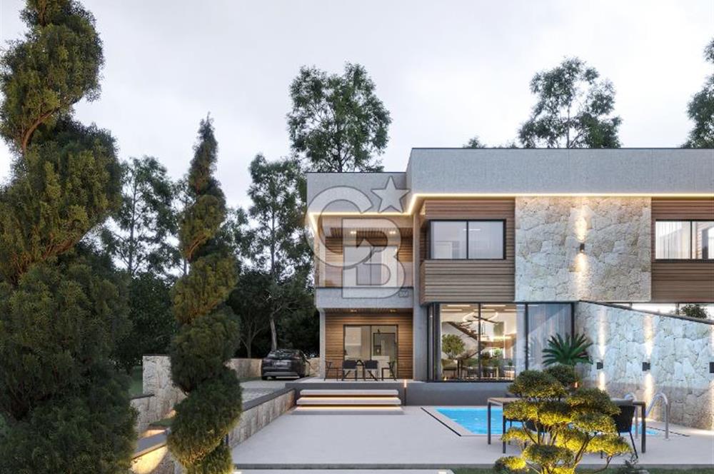 FOÇA KOZBEYLİ'DE 5+1 TRİPLEX LOFT HAVUZLU SATILIK MÜSTAKİL VİLLA