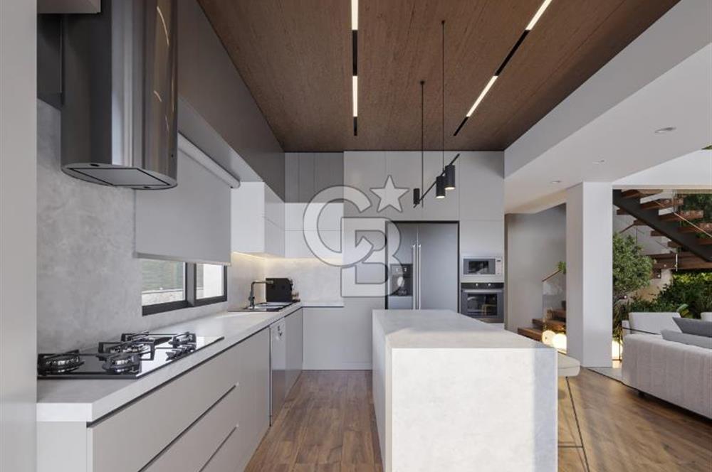 FOÇA KOZBEYLİ'DE 5+1 TRİPLEX LOFT HAVUZLU SATILIK MÜSTAKİL VİLLA