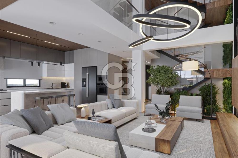 FOÇA KOZBEYLİ'DE 5+1 TRİPLEX LOFT HAVUZLU SATILIK MÜSTAKİL VİLLA