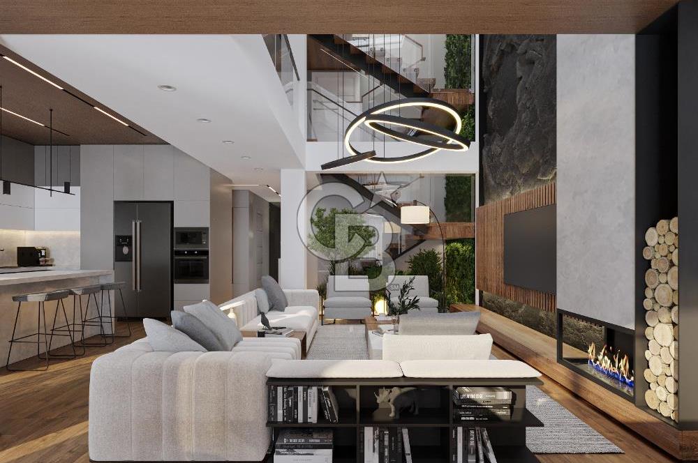 FOÇA KOZBEYLİ'DE 5+1 TRİPLEX LOFT HAVUZLU SATILIK MÜSTAKİL VİLLA