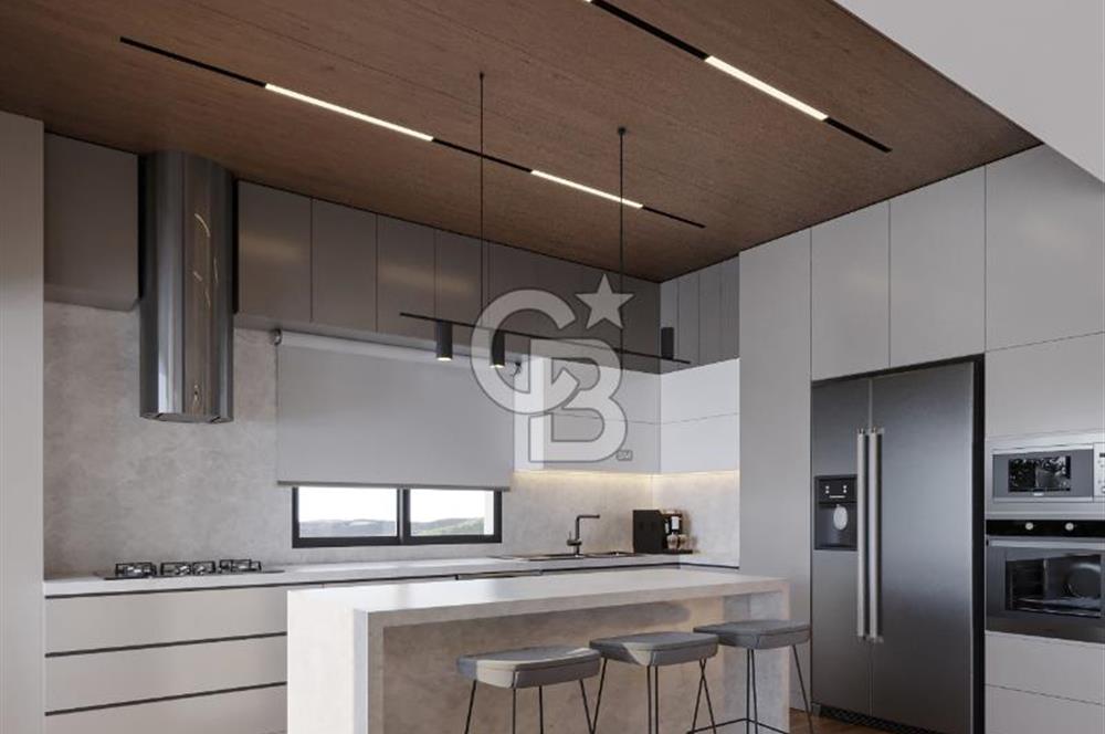 FOÇA KOZBEYLİ'DE 5+1 TRİPLEX LOFT HAVUZLU SATILIK MÜSTAKİL VİLLA