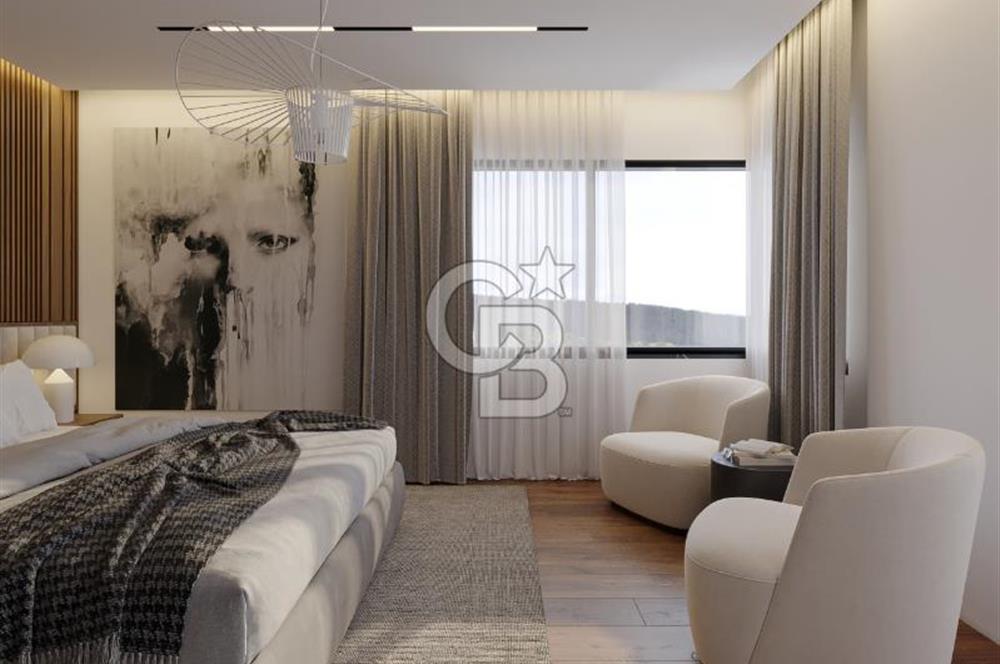 FOÇA KOZBEYLİ'DE 5+1 TRİPLEX LOFT HAVUZLU SATILIK MÜSTAKİL VİLLA