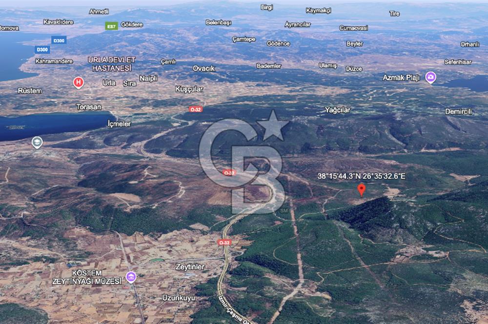 Urla Zeytinler'de 963 m2 Doğa İçinde Arsa