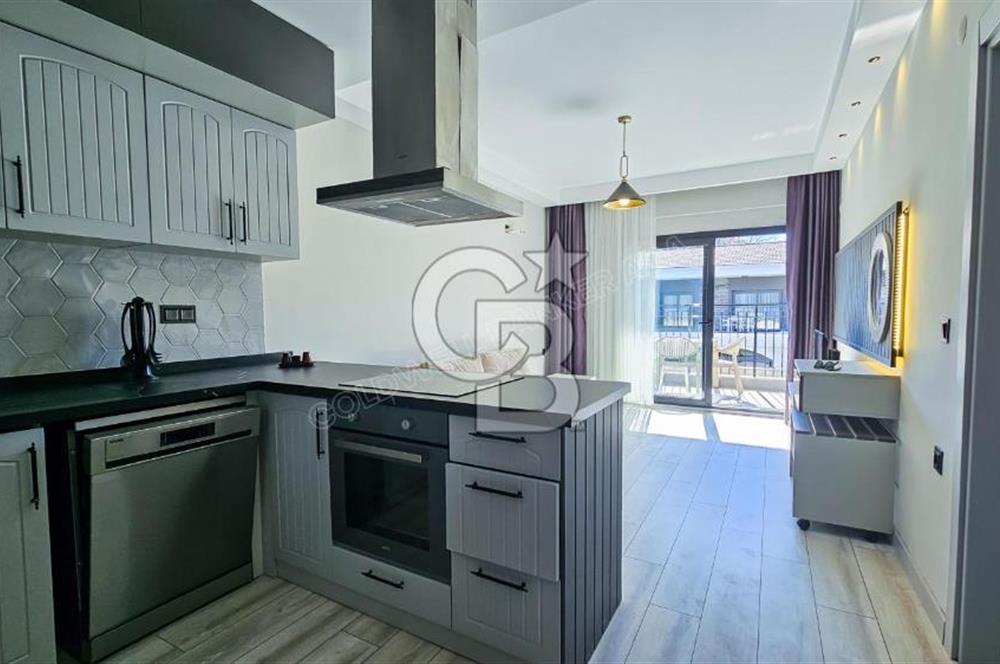 Kuşadası Kuştur Plajı ‘na Yürüme Mesafesinde 1+1 şık eşyalı kiralık daire
