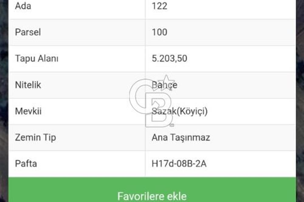 ÇANAKKALE LAPSEKİ BEYBAŞ KÖYÜ SATILIK 5203 M2 BAHÇE