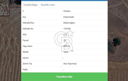 Antalya Döşemealtı Bademağacı Satılık Tarla