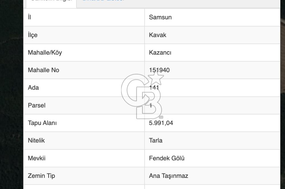 Kavak Kazancı da Satılık Tarla