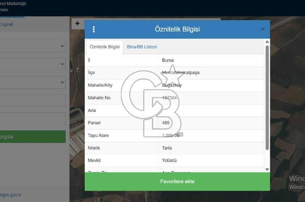 Mustafakemalpaşa'da toplam 25600 m2 yatırımlık tarla