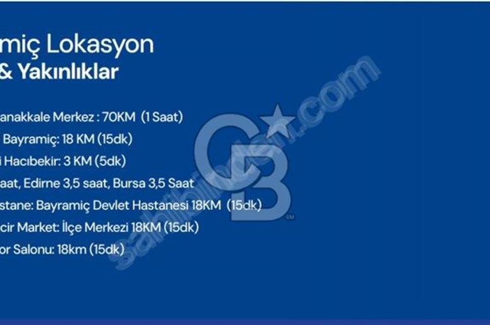BAYRAMİÇ'TE 14.891,56 m² EKO TRUZİM İMARLI ARSA