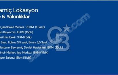 BAYRAMİÇ'TE 14.891,56 m² EKO TRUZİM İMARLI ARSA