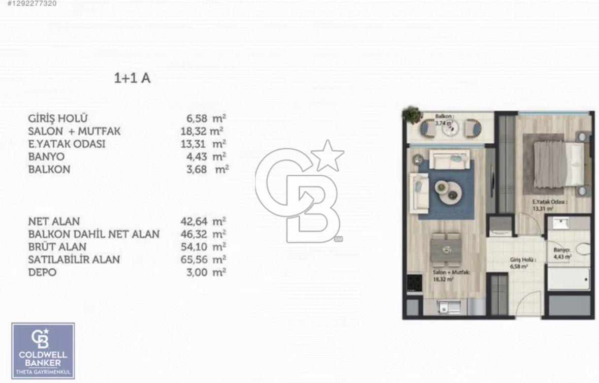 Avrasya Konutları 2 Sitesinde Kiralık 1+1 Daire