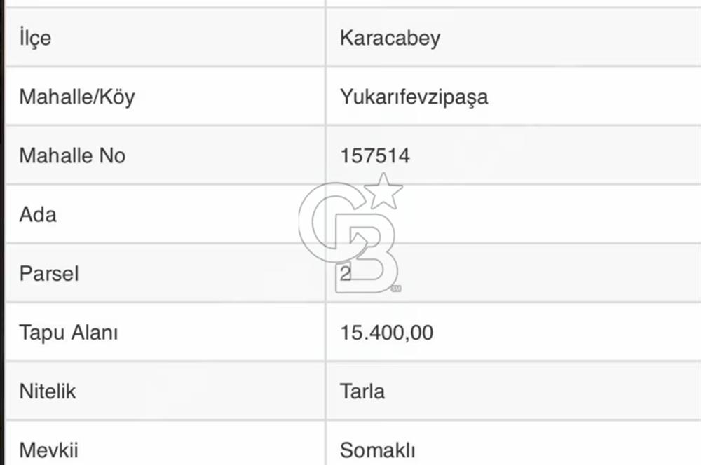 CB BLACK'TEN KARACABEY ÇİFTLİK TESİSİ YANINDA YOLA PARSEL TARLA