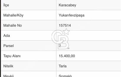 CB BLACK'TEN KARACABEY ÇİFTLİK TESİSİ YANINDA YOLA PARSEL TARLA