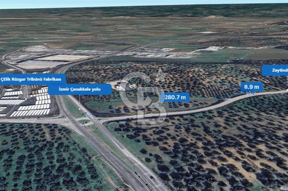 İzmir Bergama İzmir Çanakkale Yoluna 100 m Satılık Zeytinlik