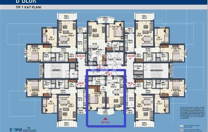 Mavişehir Soyak B Havuz & Peyzaj Eşyalı Kiralık 1+1 68 m² Daire