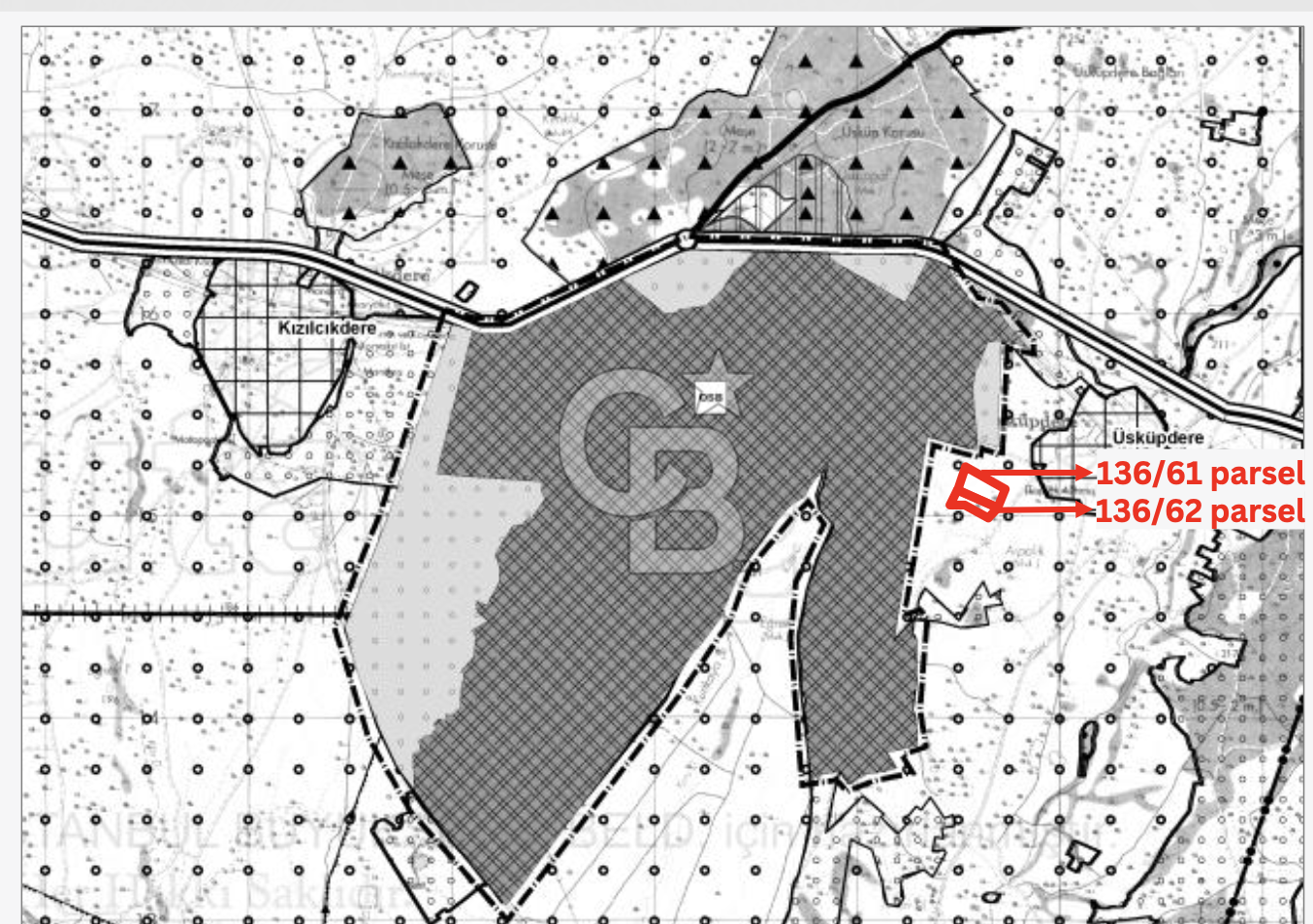 Kırklareli OSB 2.Etap Satılık Arazi 26.227 m2 Yola cepheli