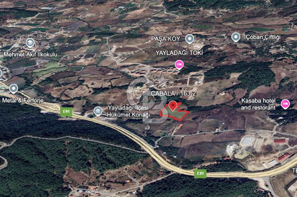 YAYLADAĞI-ÇABALA'DA *İMARLI* MÜSTAKİL-MERKEZE YAKIN SATILIK ARSA