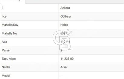 Gölbaşı Günalan (Holos) da Satılık 500 M2 Hisse 1 Emsal