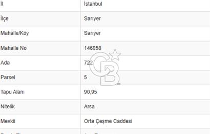SARIYER MERKEZ, DENİZE 300M, MÜSTAKİL 91M2 ARSALI SATILIK BİNA