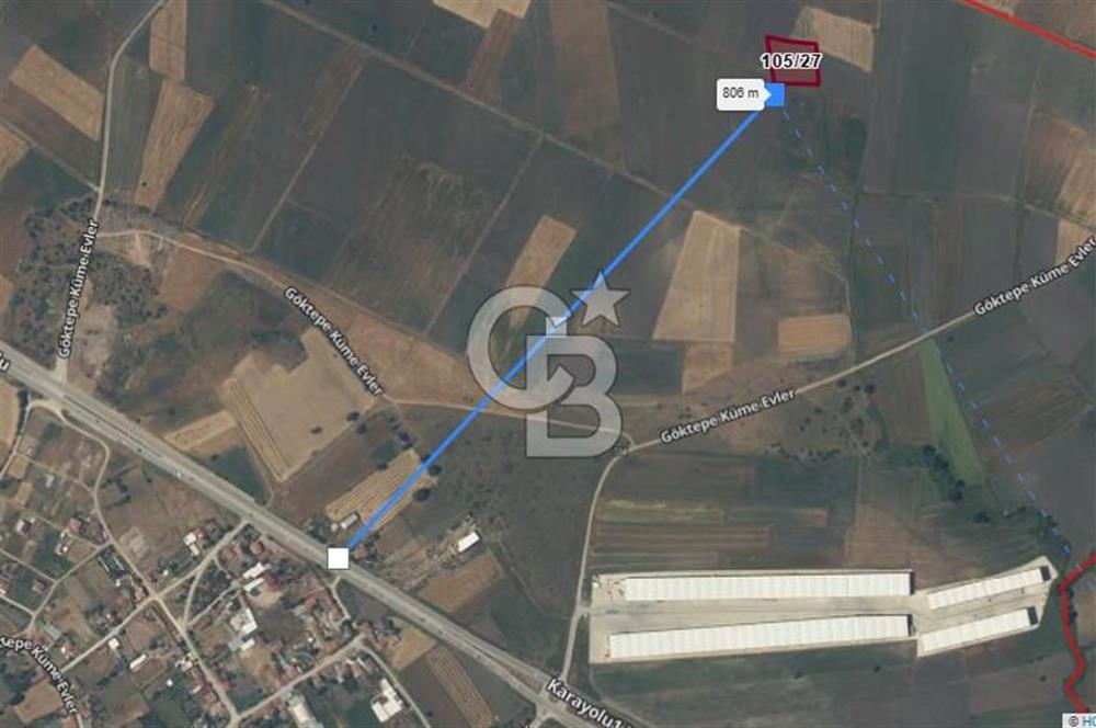 ÇANAKKALE BİGA GÖKTEPE KÖYÜNDE SATILIK 3191 M2 TARLA