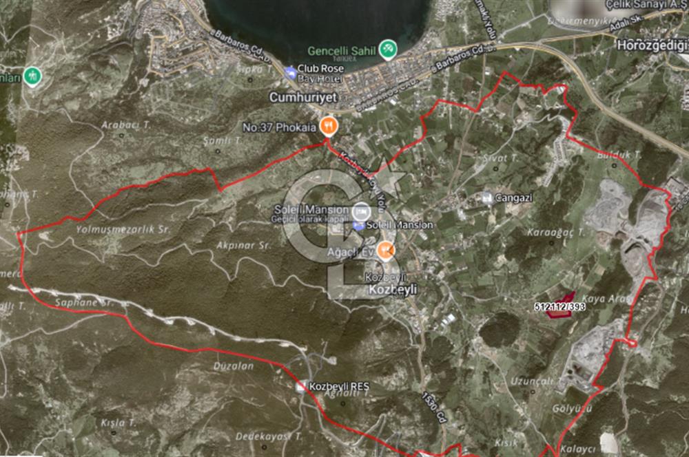 MUSELAND - FOÇA KOZBEYLİ'DE HİSSE TAPULU SATILIK TARLA