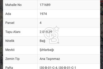 ANKARA / ELMADAĞ / YENİMAHALLE / SATILIK BAĞ YERİ - 2 - 330791