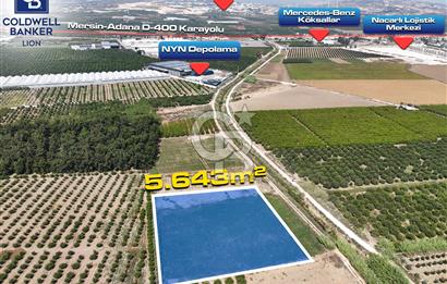 Mersin Akdeniz Evci Mahallesinde 5643 m2 Yatırımlık Arazi