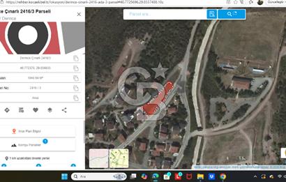 DERİNCE ÇINARLI MERSİNCİK SATILIK %30 İMARLI SATILIK KÖŞE PARSEL