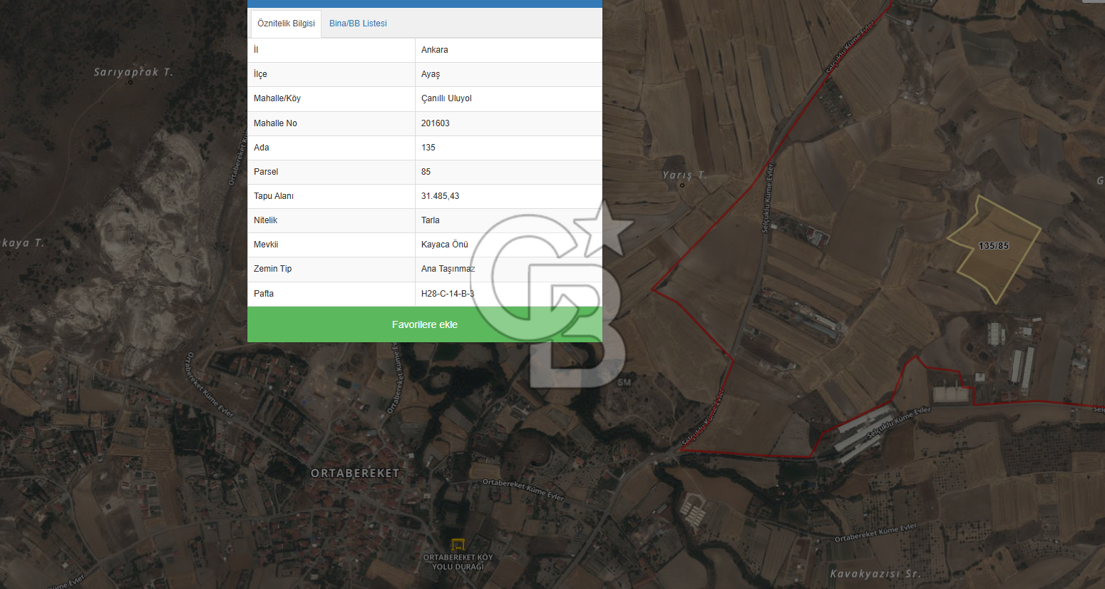 AYAŞ ÇANILLI ÇİFTLİK İÇİN MÜKEMMEL tektapu 31.485m2
