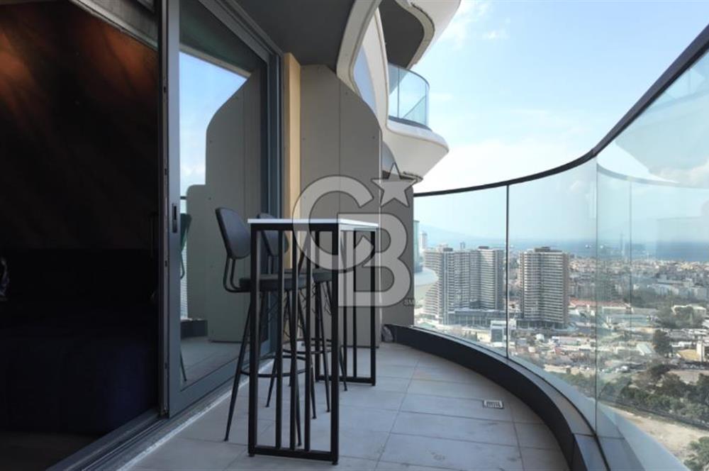 Folkart Vega’da Satılık 1+1 Lüks Eşyalı Yüksek Kat Full Deniz Manzaralı Daire 