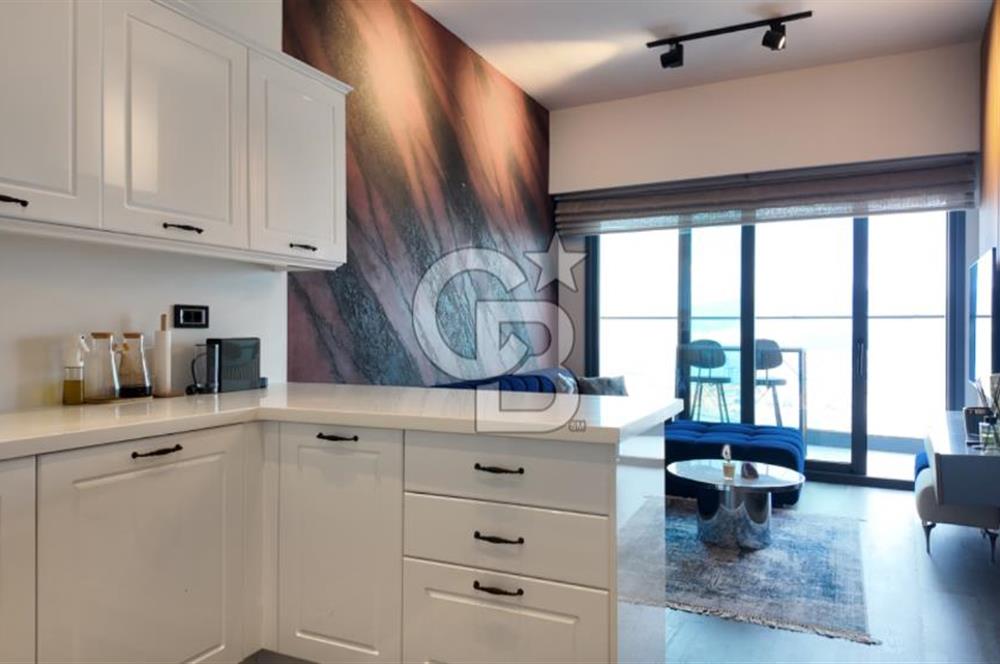 Folkart Vega’da Satılık 1+1 Lüks Eşyalı Yüksek Kat Full Deniz Manzaralı Daire 