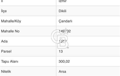 ÇANDARLI YUKARIBüK'TE AYRIK NiZAM 2 KAT iMARLI SATILIK ARSA