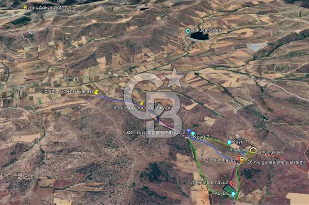 Manisa Kula Gökçeörende 165 Dönüm Yüksek Verimli Meyve Bahçesi