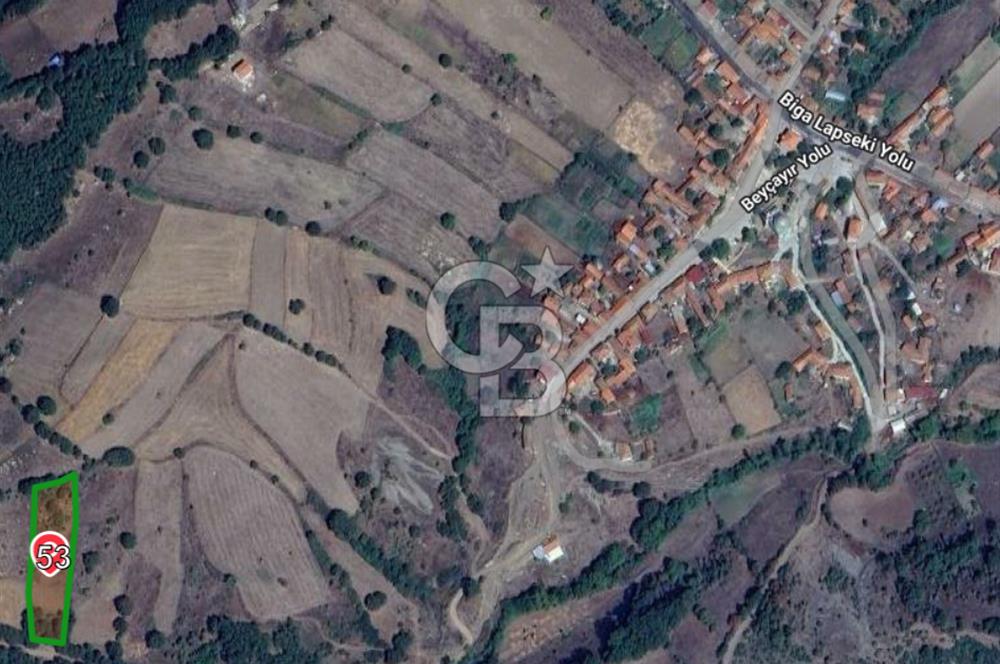 ÇANAKKALE LAPSEKİ BEYÇAYIR KÖYÜ SATILIK 2967 m2 SATILIK ARSA