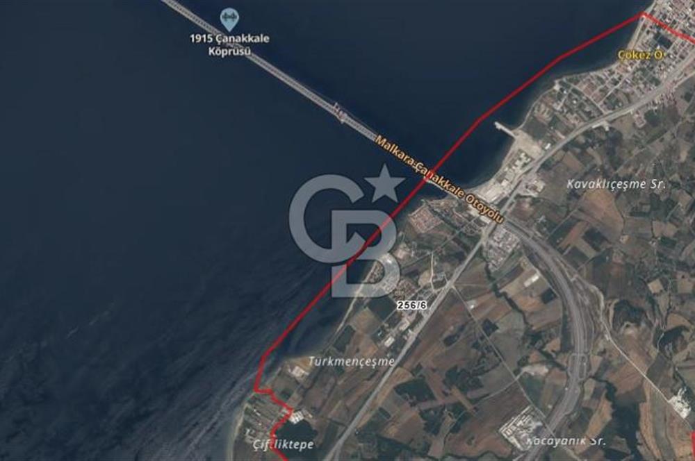 ÇANAKKALE LAPSEKİ BOĞAZ VE KÖPRÜ MANZARALI SATILIK İMARLI ARSA