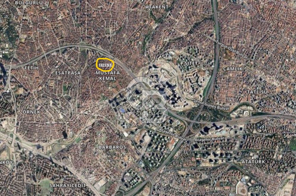 ATEŞEHİR FİNANS MERKEZİNE 500M, 185M2, MÜSTAKİL EVLERİ OLAN ARSA