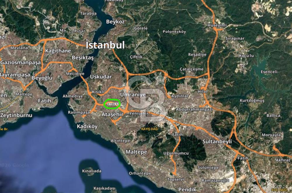 ATEŞEHİR FİNANS MERKEZİNE 500M, 185M2, MÜSTAKİL EVLERİ OLAN ARSA