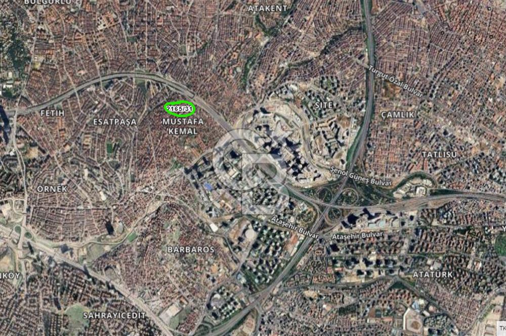 ATEŞEHİR FİNANS MERKEZİNE 500M, 185M2, MÜSTAKİL EVLERİ OLAN ARSA