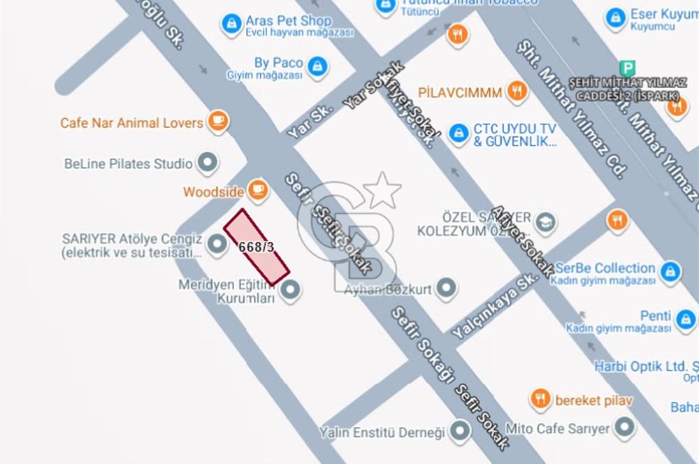 SARIYER MERKEZ, 186M2 DENİZE 200M,MÜSTAKİL ARSA, ÜZERİNDE DÜKKAN