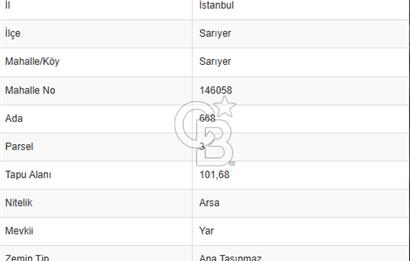 SARIYER MERKEZ, 186M2 DENİZE 200M,MÜSTAKİL ARSA, ÜZERİNDE DÜKKAN