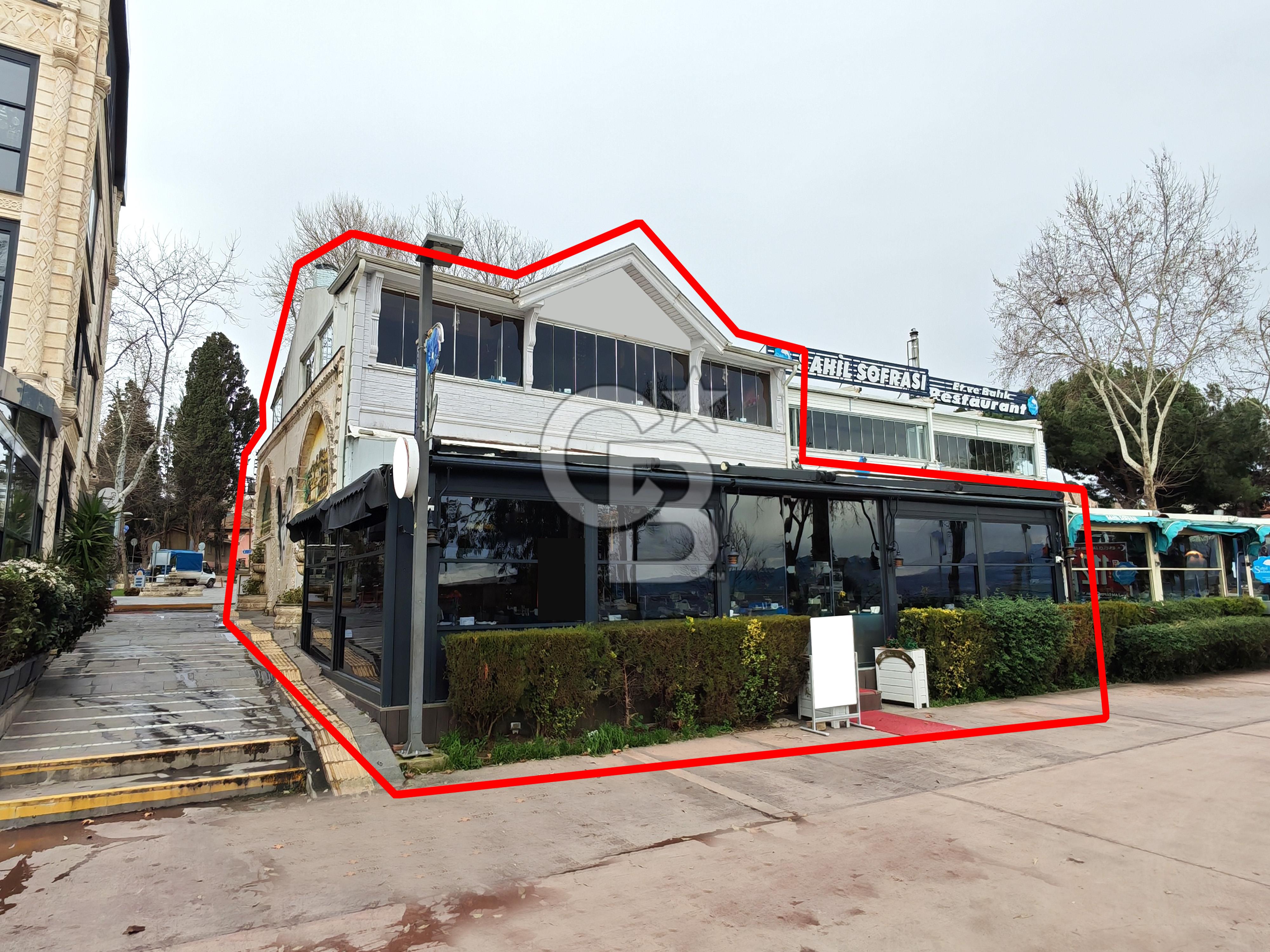 Eskihisar SAHİLDE Denize Sıfır, İki Katlı SATILIK DÜKKAN, İŞYERİ