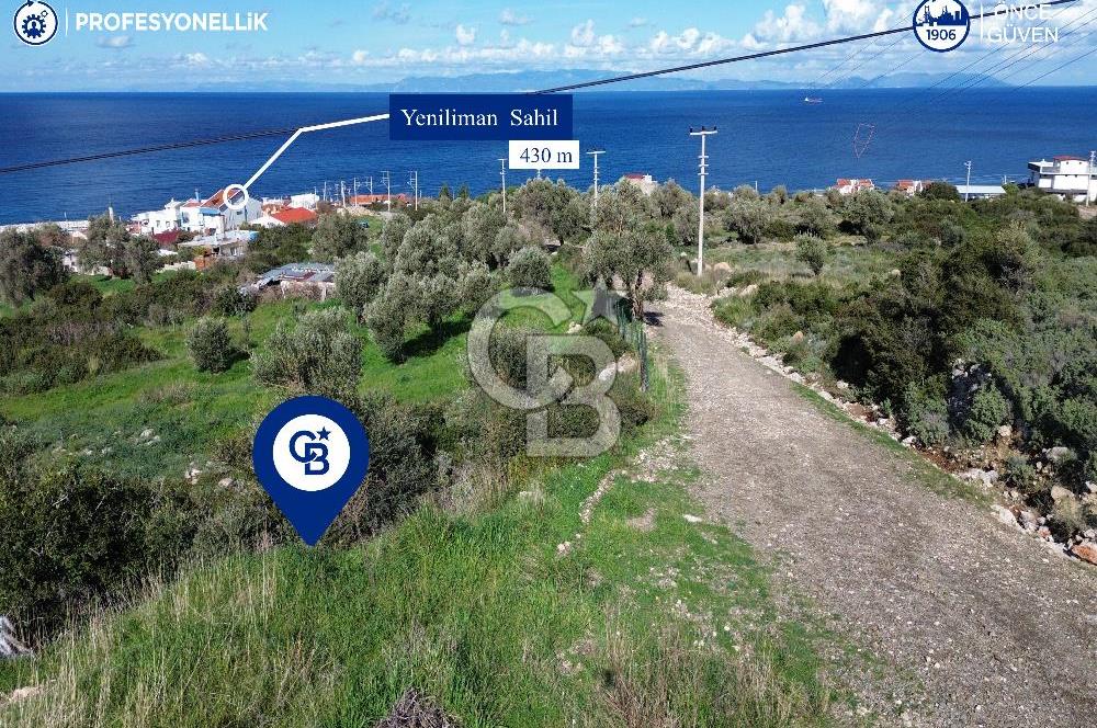 Karaburun Tepeboz Mahallesi'nde Deniz Manzaralı 4117 m² Tarla
