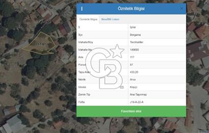 Bergama Kozak Yaylası Satılık 433 m² İmarlı Arsa