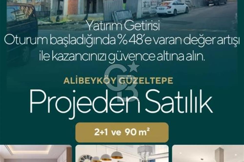 Satılık 2+1 Daire Alibeyköy Güzeltepe, Haliç Manzaralı Yeni Pr