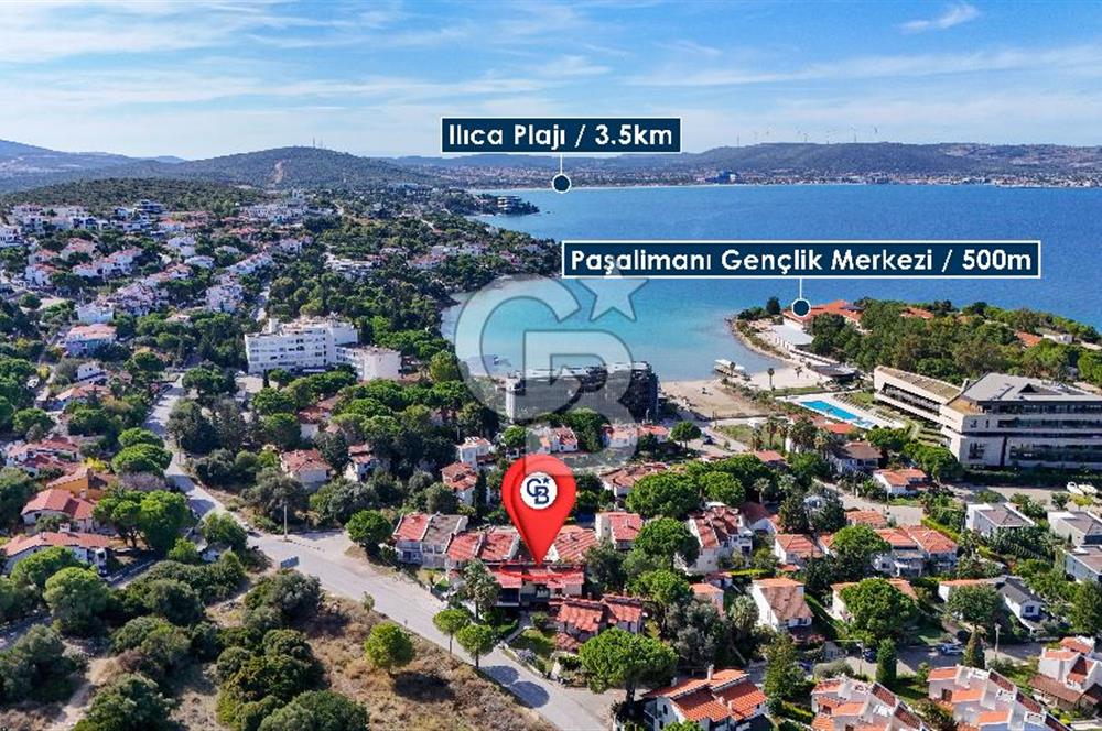 Çeşme Paşalimanı Denize Yürüme Mesafesi Havuzlu Satılık Villa