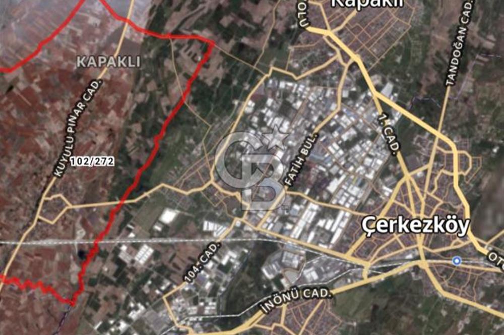 Tekirdağ Çerkezköy  kapaklı Yanıkağıl Satılık Tarla 