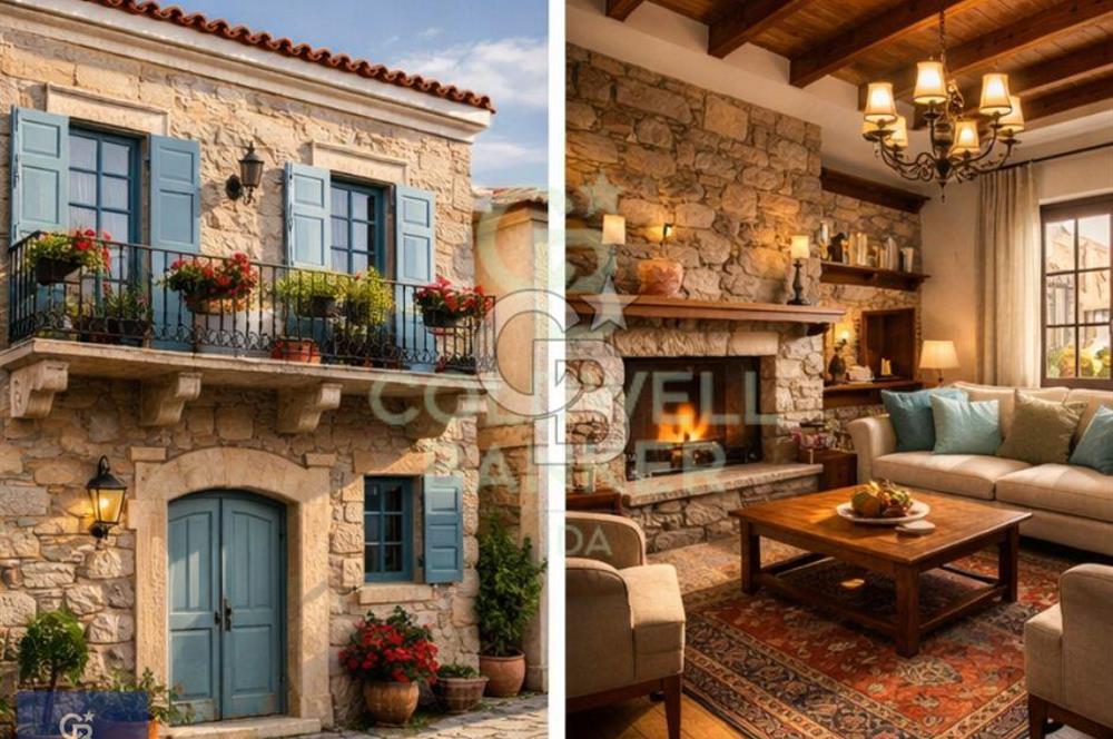 AYVALIKTA TARİHİ DOKUSU KORUNMUŞ RESTORASYONA UYGUN TAŞ EV